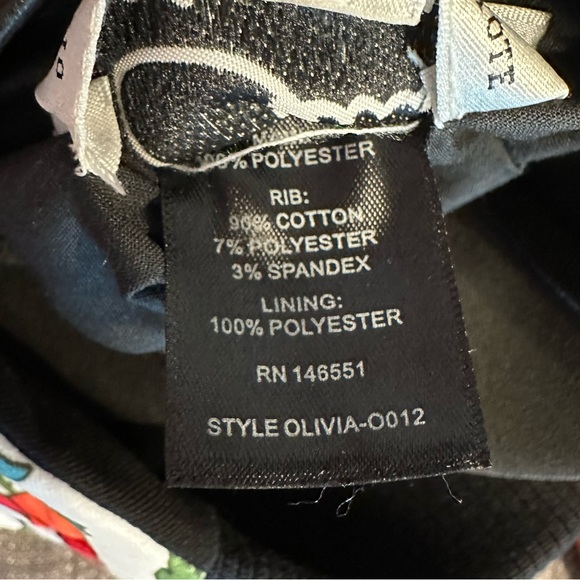 Olivia Culpo x Le Tote Reversible Bomber Jacket Floral Print Faux Leather size L - Picture 14 of 16